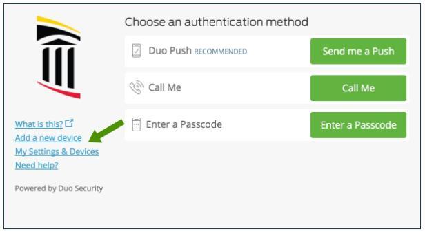 Choose an authentication method.