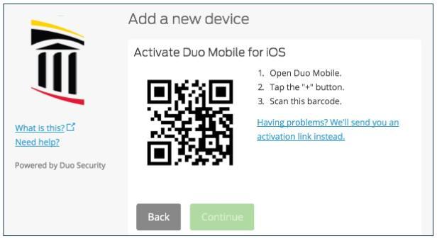 Duo activate for device