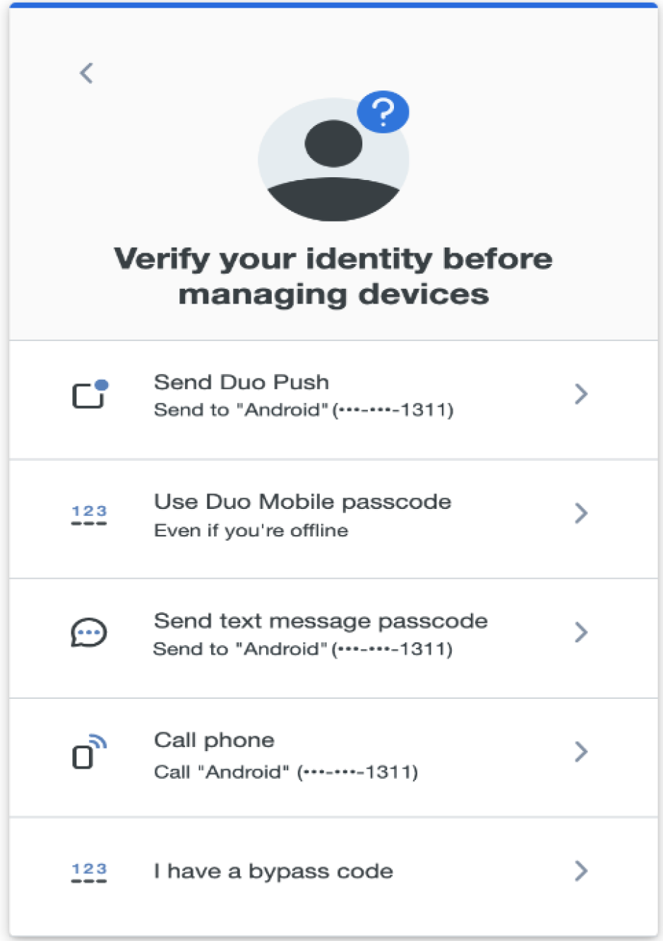 DUO verify your identity