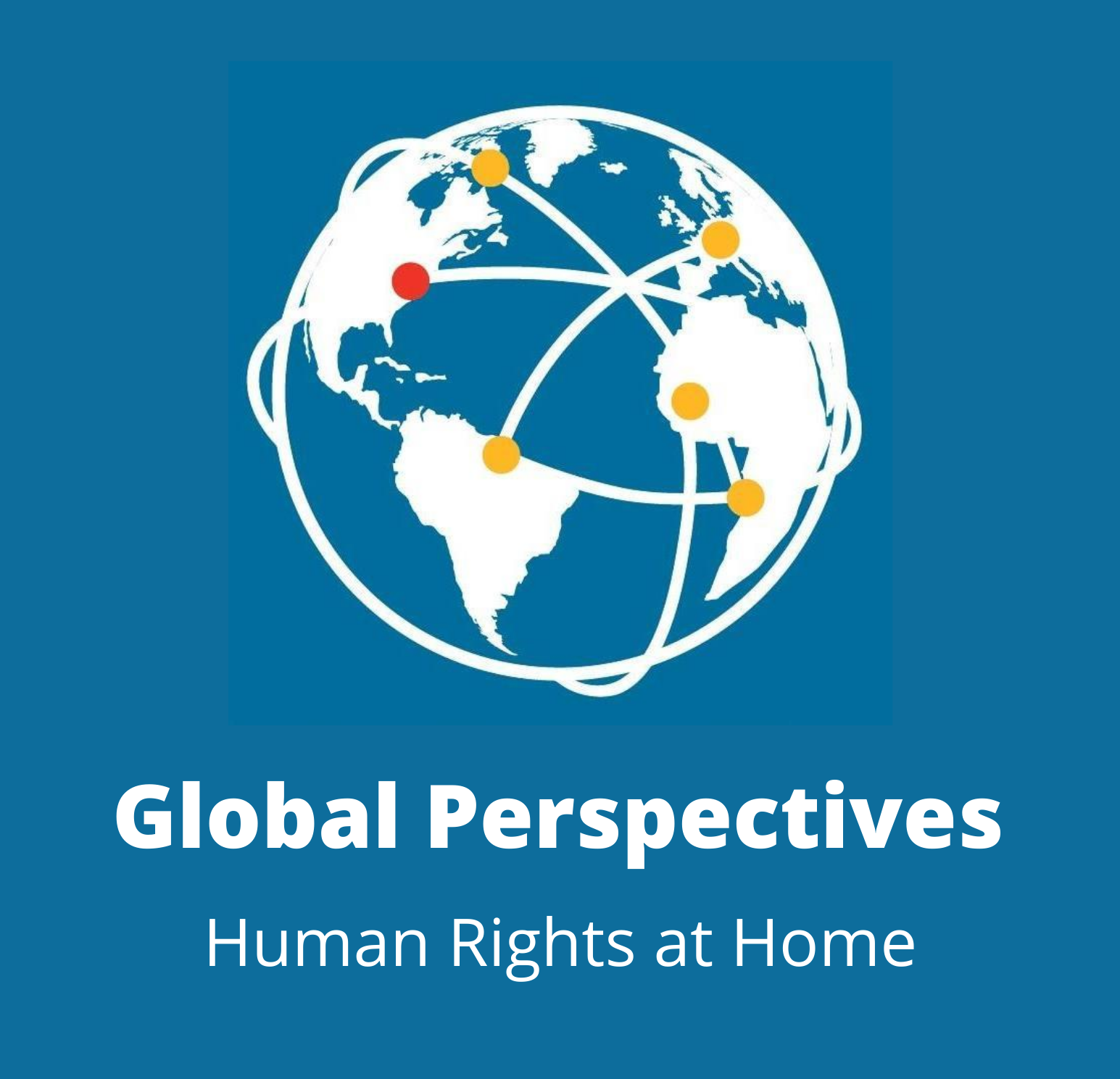 Global Perspectives Logo with Globe and Blue Background