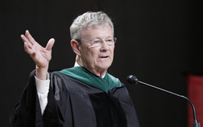 In his keynote address, Dr. William Magee, an alumnus of the University of Maryland School of Dentistry and co-founder of Operation Smile, told graduates to take advantage of their unique gifts.