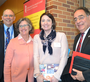 IPE leaders David B. Mallott, MD; Jane M. Kirschling, PhD, RN, FAAN; Heather B. Congdon, PharmD, BCPS, CDE; and Jay A. Perman, MD.