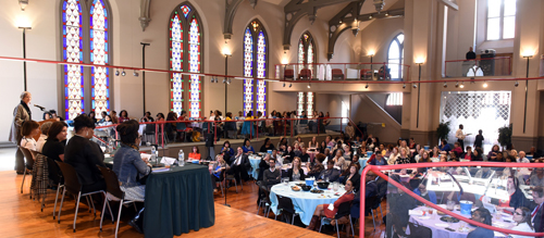 Hundreds of UMB faculty, staff, and students attended the event at Westminster Hall.