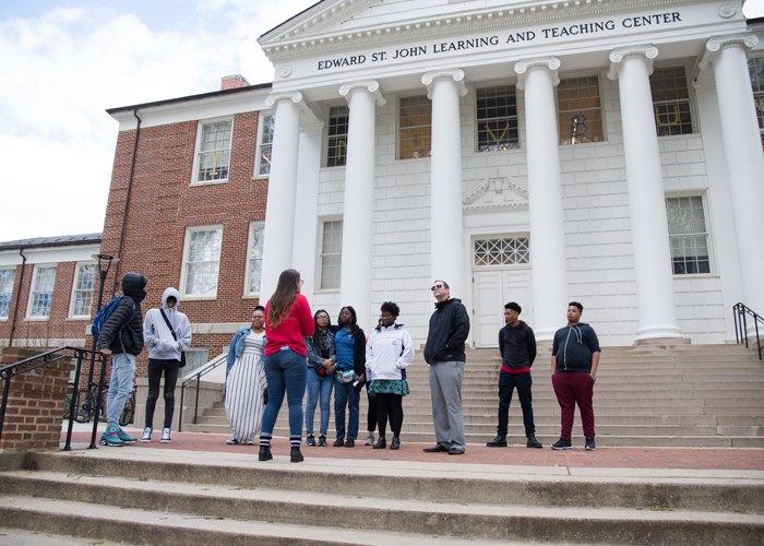 The UMB CURE Scholars take a tour of the University of Maryland, College Park campus. 