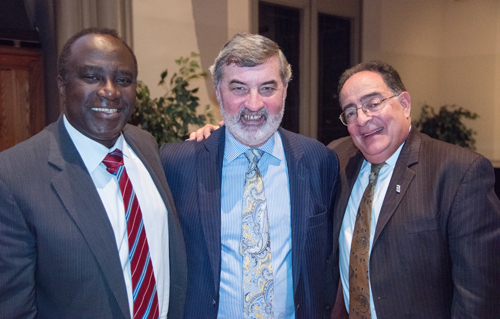 Bankole Johnson, DSc, MD, MBChB; Lord John Alderdice, FRCPsych; and Jay A. Perman, MD, University of Maryland, Baltimore, president