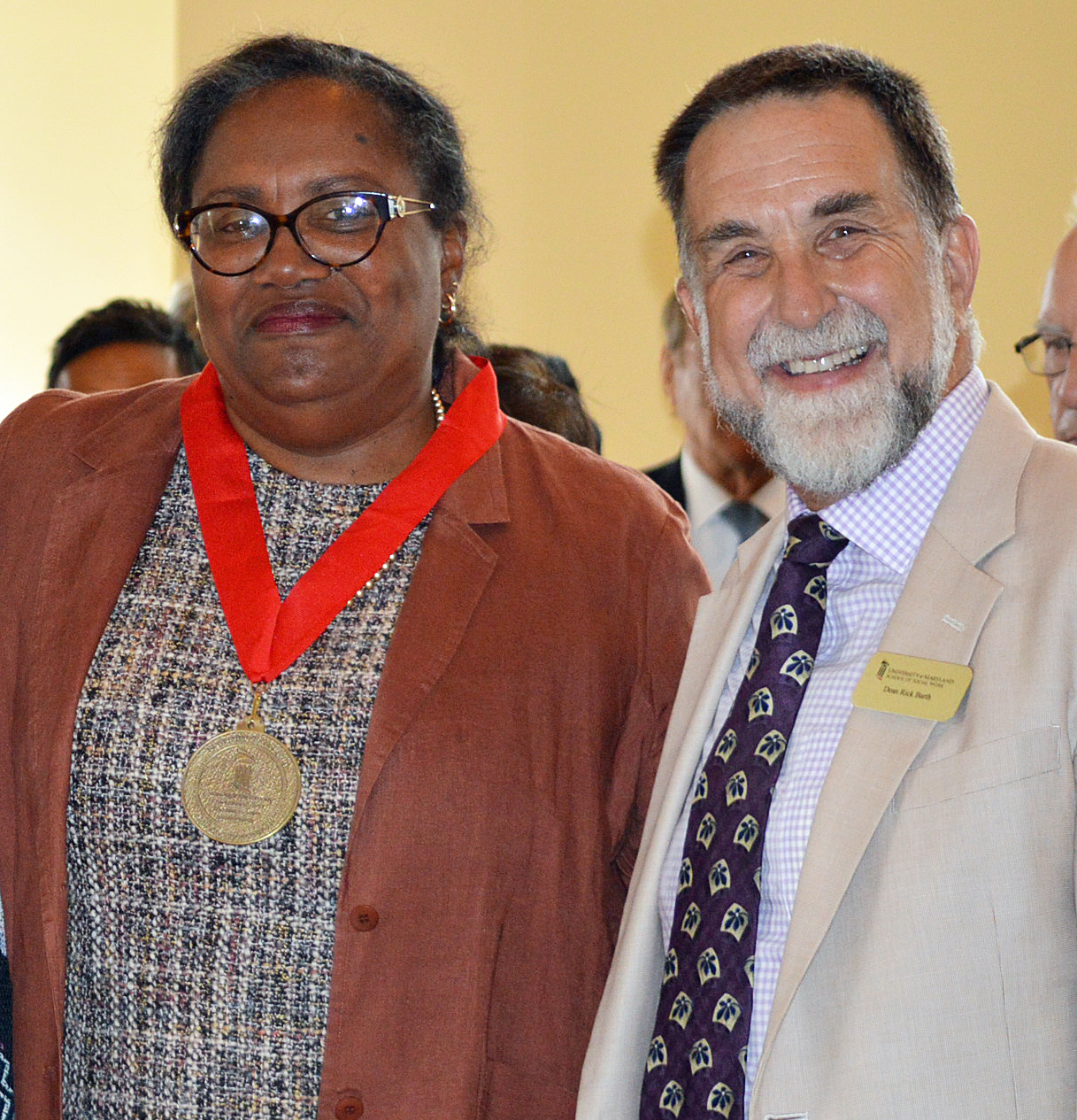 Brenda Jones Harden, PhD, MSW, and Richard P. Barth, PhD, MSW, dean of the University of Maryland School of Social Work.