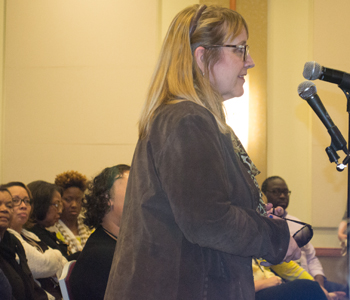 Patricia Hoffman, staff member with Human Resource Services, and student at the School of Law