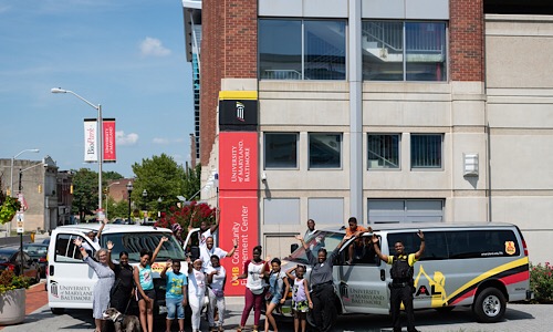 Two 15-passenger vans have been donated to the University of Maryland, Baltimore Police Athletic/Activities League program by MileOne Autogroup.