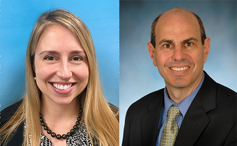 Study lead author Katherine E. Goodman, JD, PhD, a postdoctoral fellow in the Department of Epidemiology and Public Health at UMSOM, and right, study corresponding author Anthony D. Harris, MD, MPH, Professor of Epidemiology and Public Health at UMSOM.
