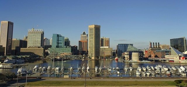 Baltimore inner harbor view