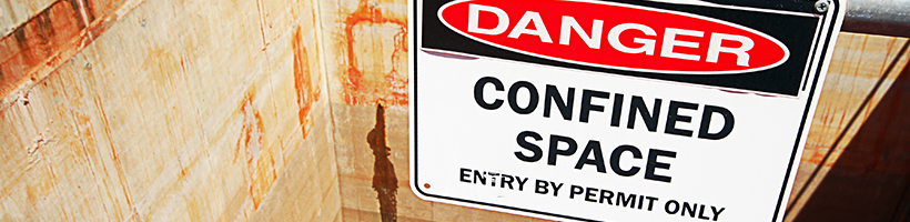 Danger Confined Space Entry by permit only