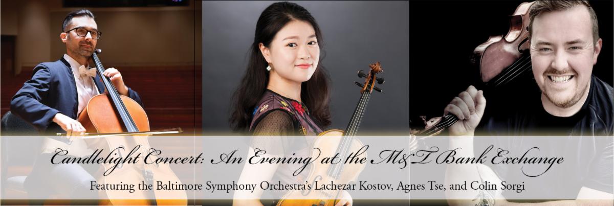 Candlelight Concert: An Evening at Westminster Hall Featuring the Baltimore Symphony Orchestra’s Lachezar Kostov, Anges Tse, and Colin Sorgi