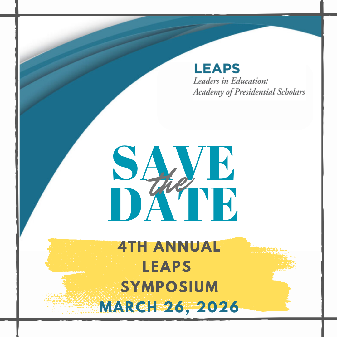 Graphic displaying Save the Date for the 2026 LEAPS Symposium on March 26, 2026
