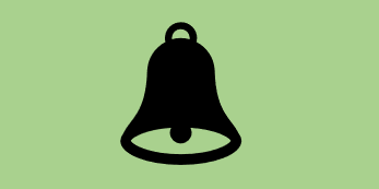 bell icon with a green background