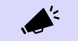 announcement icon with a purple background