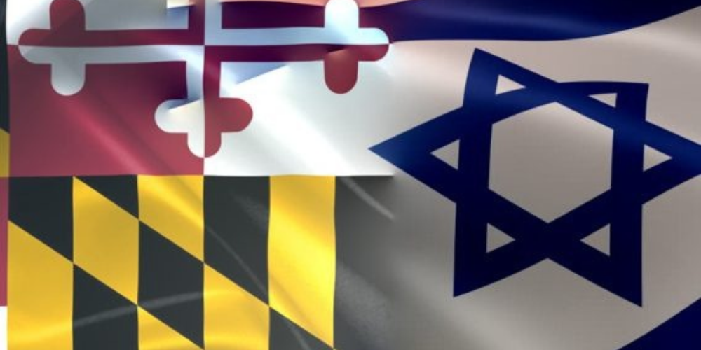 Flags of Maryland and Israel