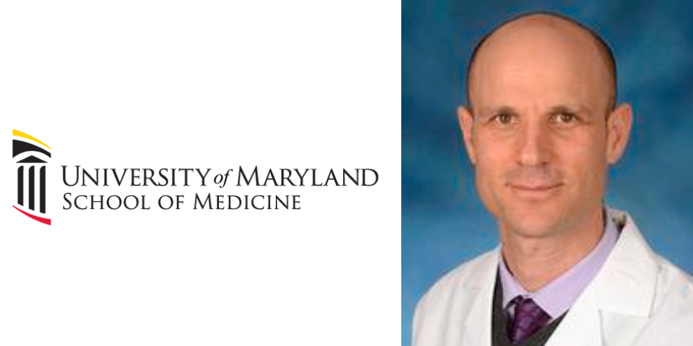 Logo for School of Medicine and photo of Dr. Aaron Greenblatt