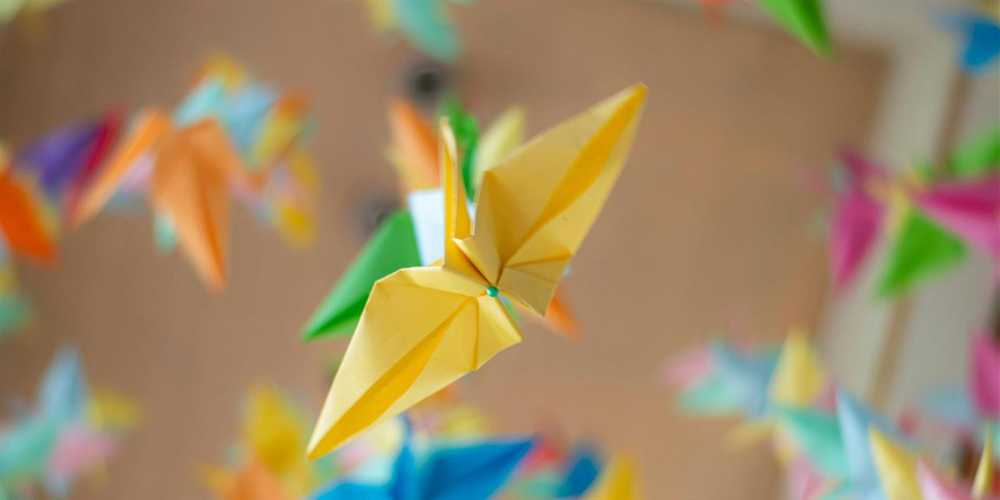 Origami cranes