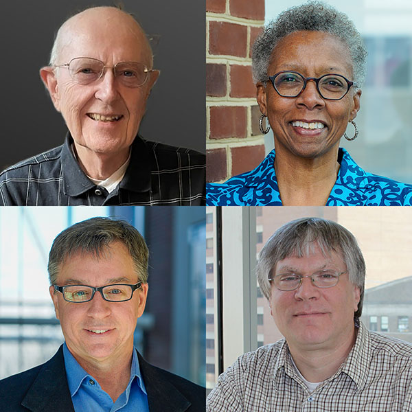 Clockwise from top left: Drs. Augsburger, Eddington, Hoag, and Polli