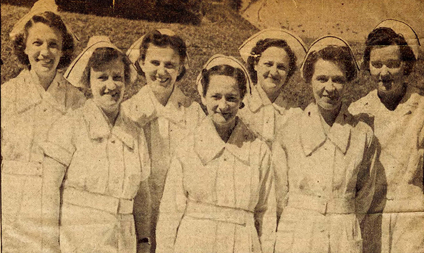Nurses who staffed a hospital in World War II