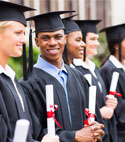 Graduates receiving diplomas