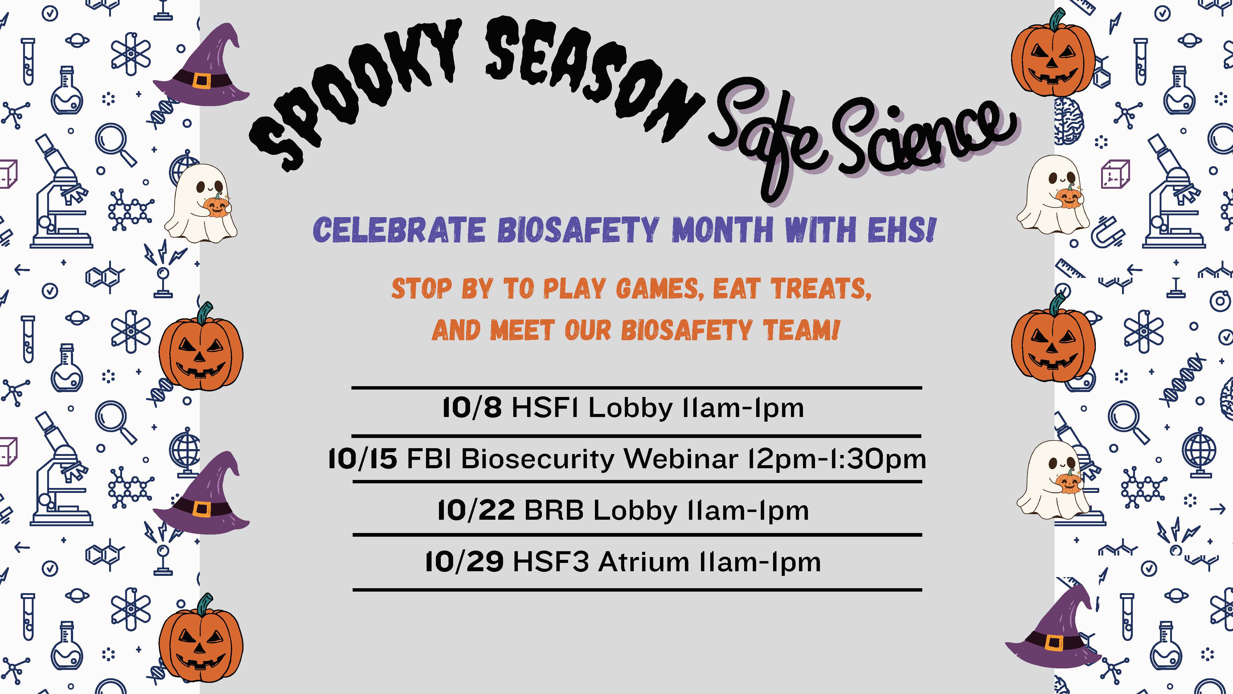 2025 Biosafety Month Schedule