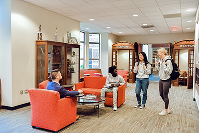 Students in a common area