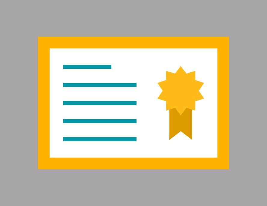 Illustration of training certificate