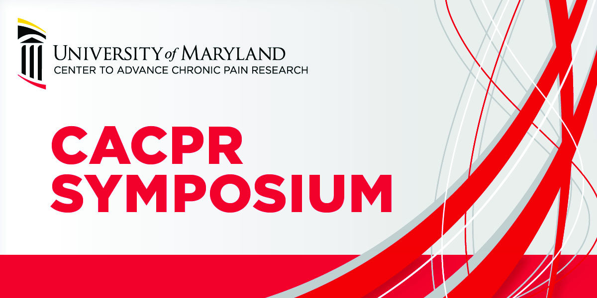 CACPR Symposium with decorative red and gray swoops