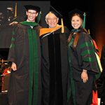 School of nursing students pose for their graduation