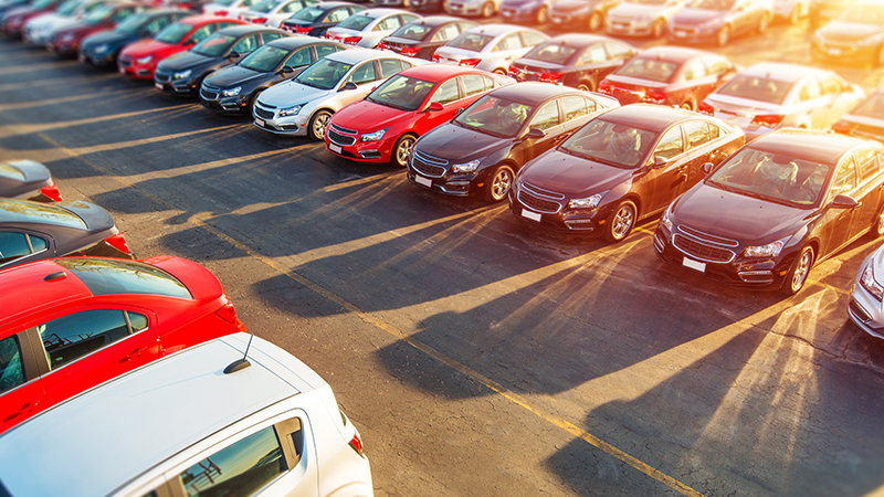 cars parked in a parking lot