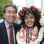 Courtney Miyamoto, DDS ’18 with her father