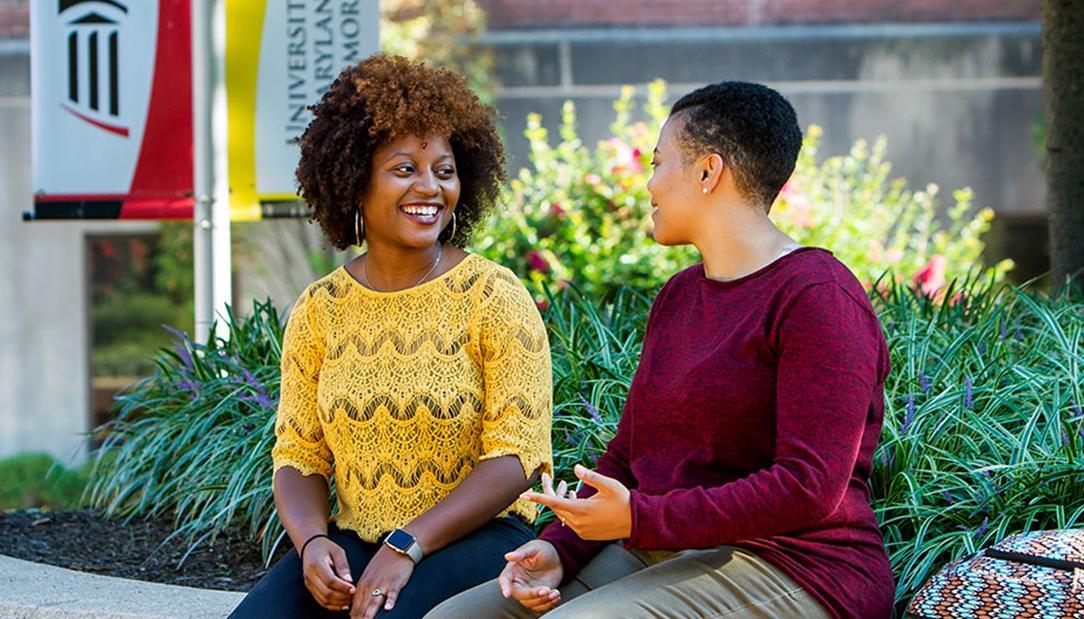 Two women having a conversation