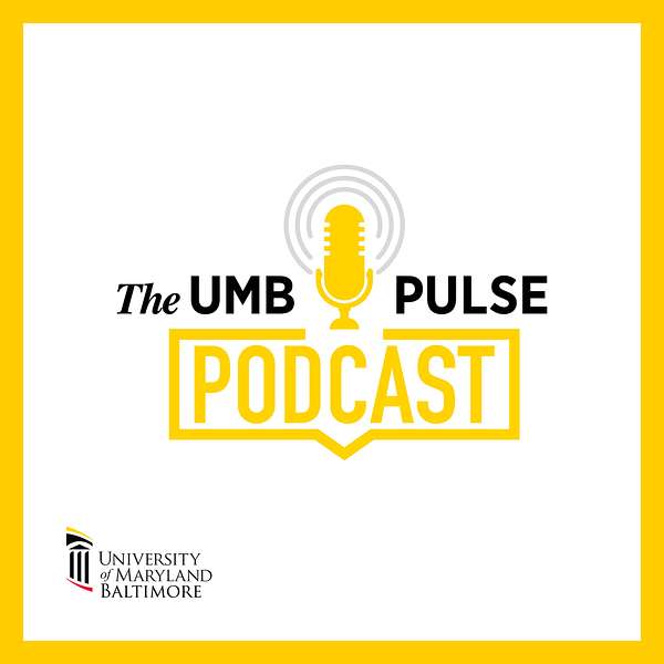 stylized graphic for The UMB Pulse Podcast