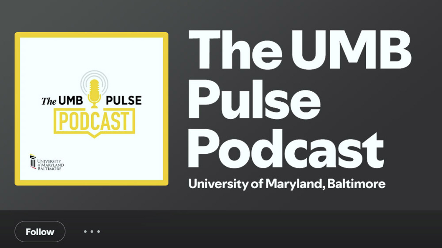 UMB Pulse podcast graphic as shown on Spotify
