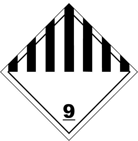 Striped Hazardous Material Sign