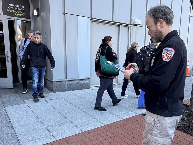 Phil Clinard at a Fire Drill