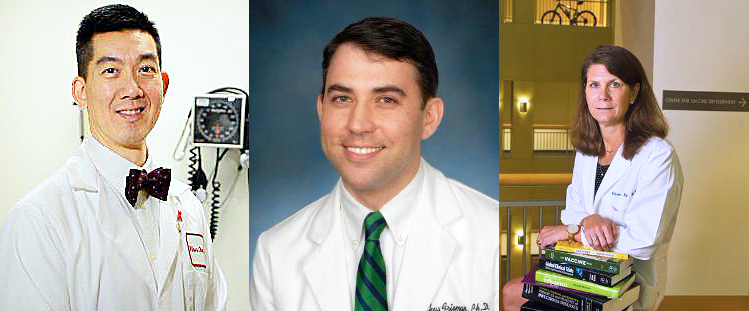 Headshots of three doctors in a collage
