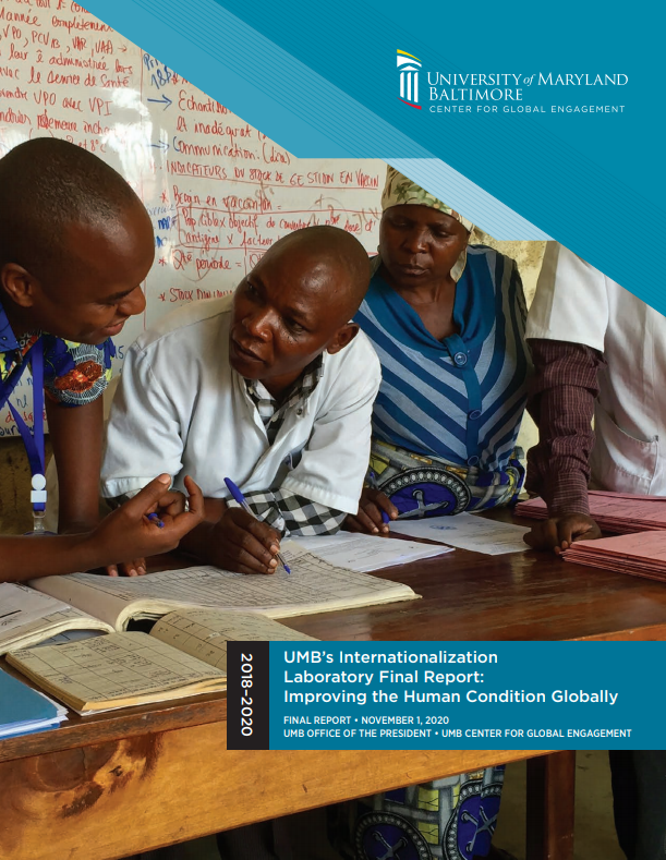 Cover of report featuring three people working