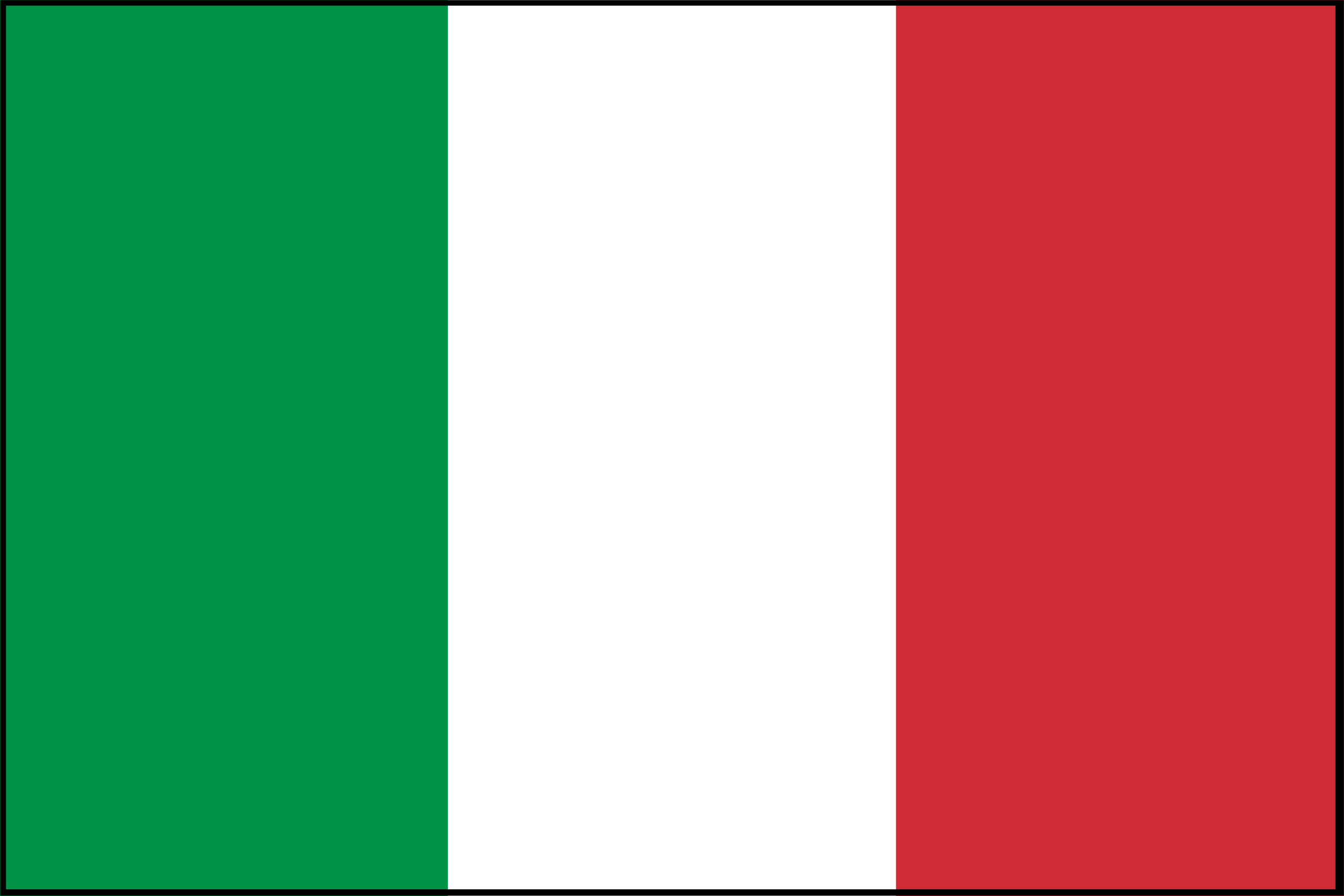 Flag of Italy with green, white, and red vertical stripes