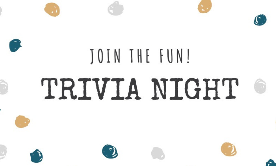 Join the Fun! Trivia Night with a background of colorful dots