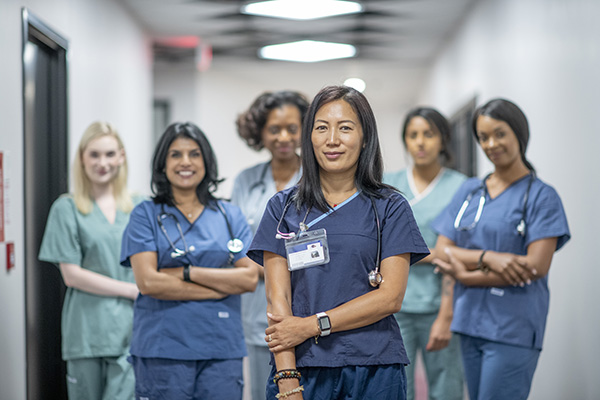 A diverse group of medical practitioners
