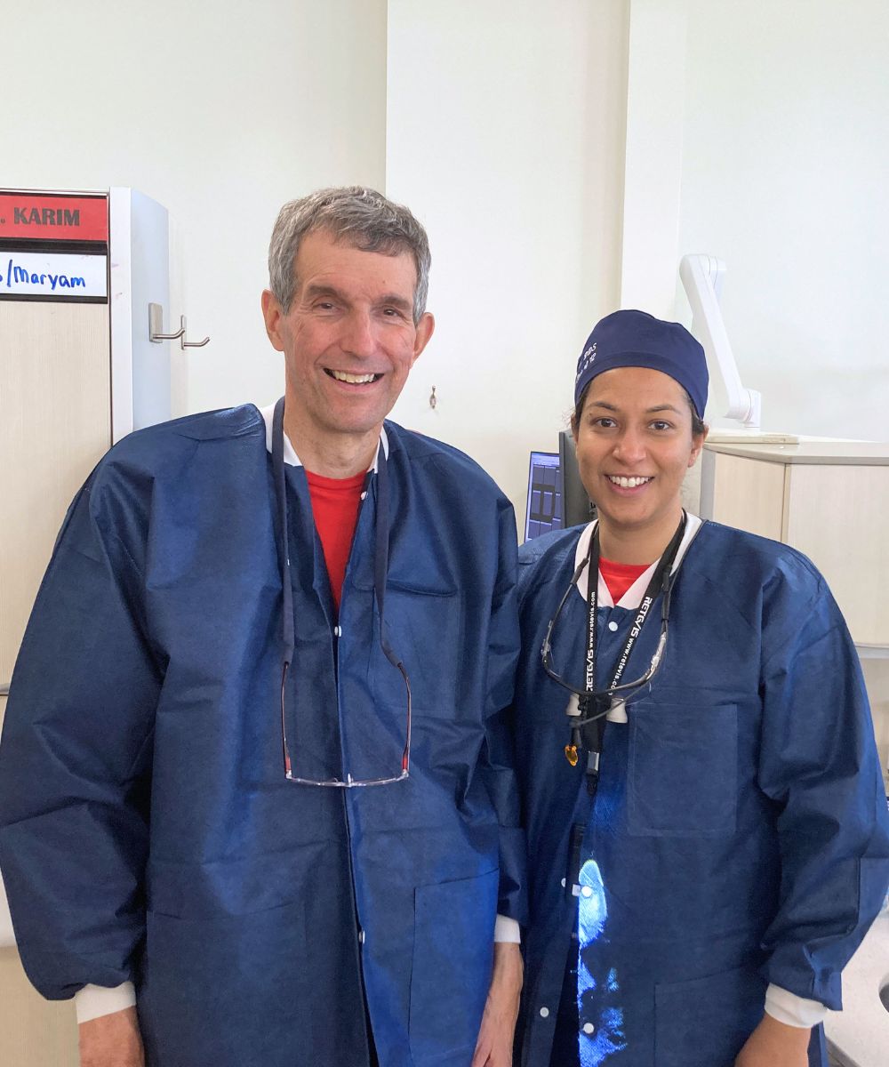 Dr. Ramsay Koury (left) and Dr. Halima Karim coordinate the Mission of Mercy Clinic at Shady Grove.