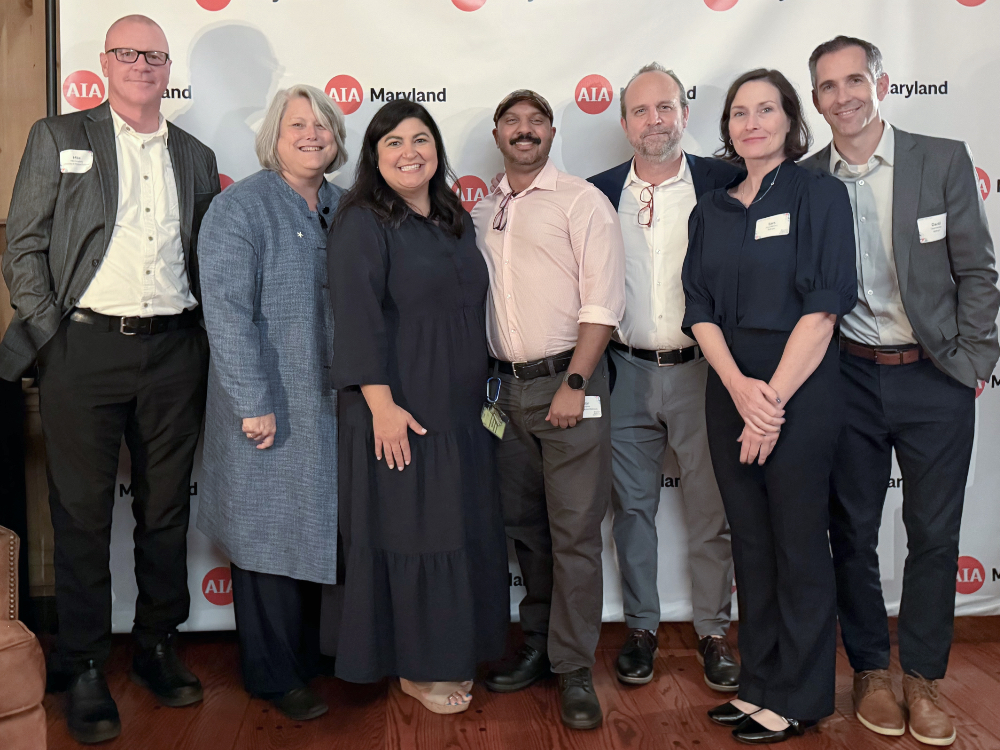 Michael Dougherty, Judy Postmus, Anna Borgerding, Justin Hanna, Rob Voss, Sara Ridenour, and David Rariden. Courtesy AIA Maryland