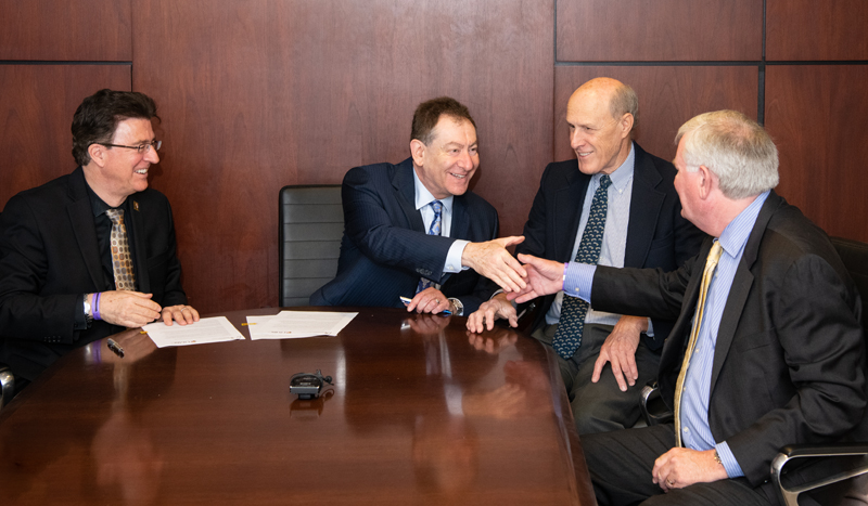 (From left) Karl Steiner, Stephen Davis, Bruce Jarrell, and Philip Rous