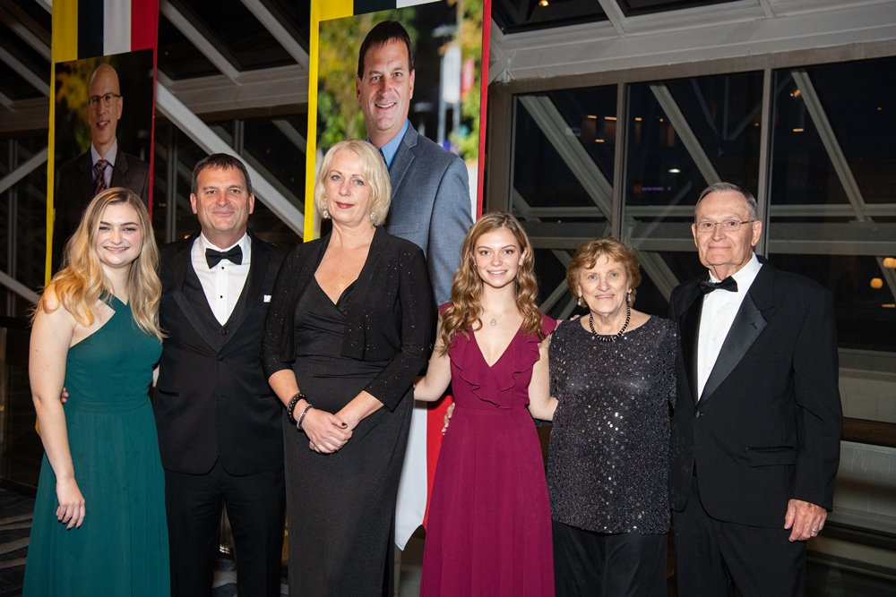 Entrepreneur of the Year Award winner Robert Ernst (second from left) and family