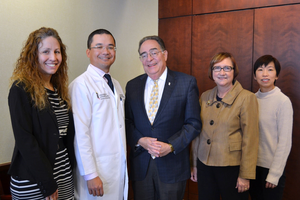 (l-r) Karen Gordes, Norman F. Retener, Jay A. Perman, Linda B. Horn, and Mei Ching Lee