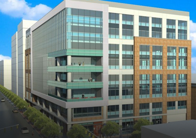 The proposed University of Maryland BioPark lab and office building would be constructed at 873 W. Baltimore Street.