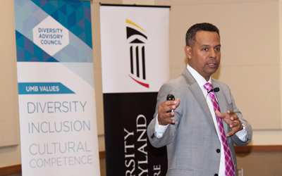 Marc A. Nivet, EdD, MBA, speaks at the Diversity Advisory Council Speaker Series. 