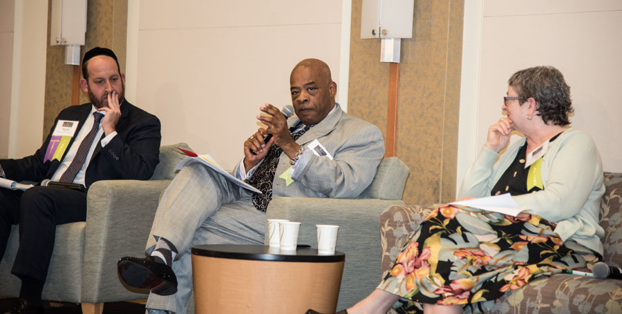 From left, Rabbi Shmuel Silber, Rev. Milton Emanuel Williams and Chaplain Kathi Storey.